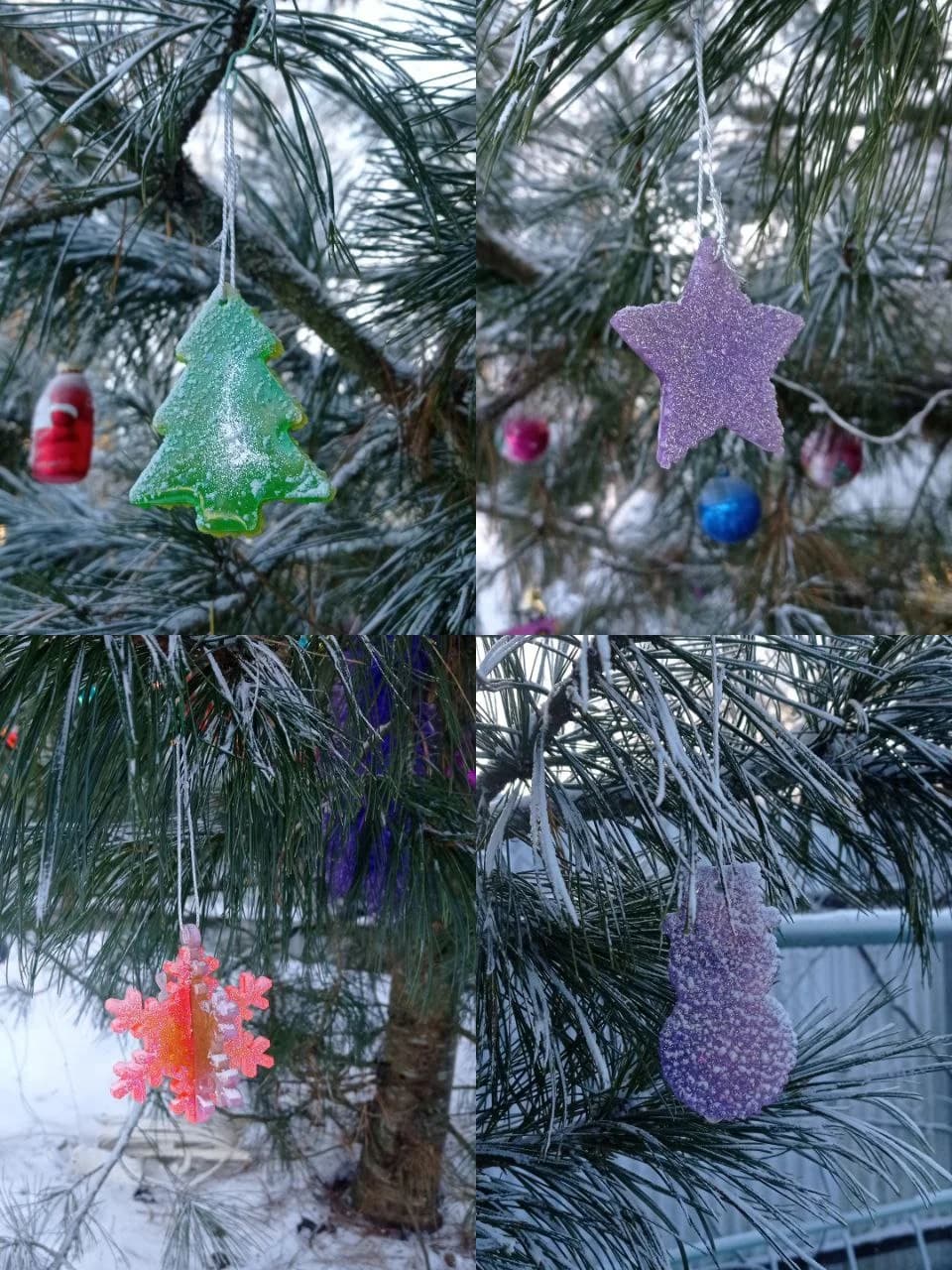 Новогодние игрушки эпоксидной смолой