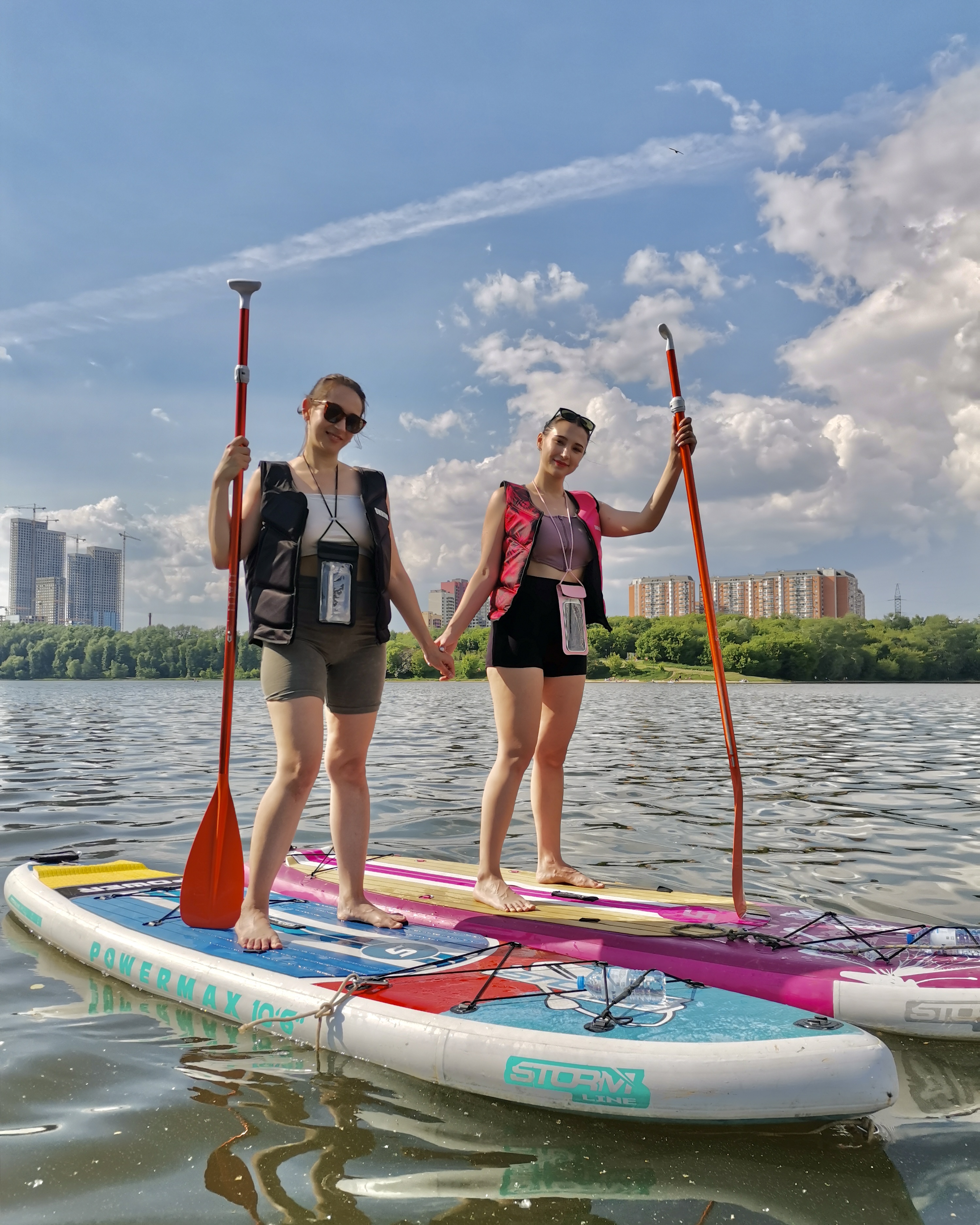 Групповая прогулка на сапах по Борисовским прудам