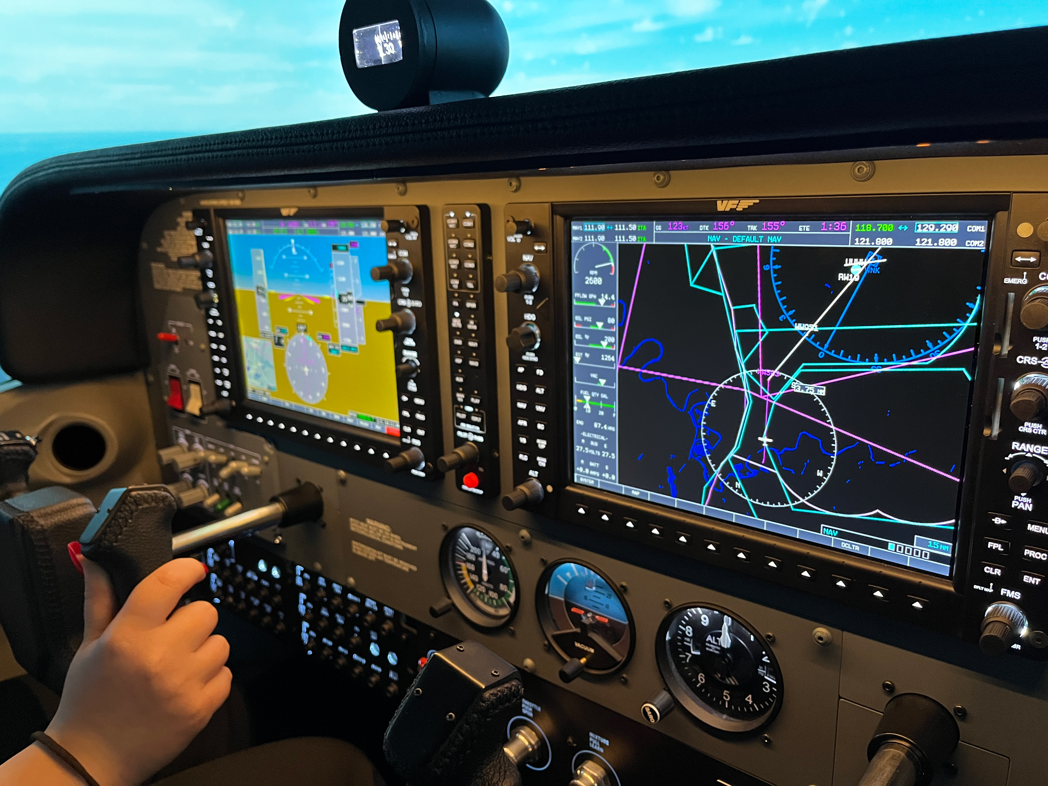 Полет на авиатренажере Cessna 172
