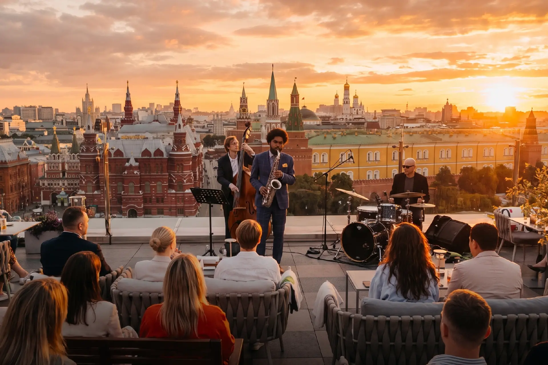 Винтажный джаз Манхэттена 60-х на крыше The Carlton с видом на Кремль. Калифорнийская звезда джаза Armir Lee, импровизации Нью-Йорка и парящие сады над Москвой