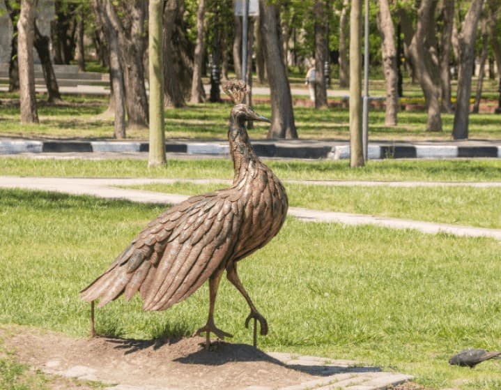 Цветочная композиция «Бронзовый павлин»