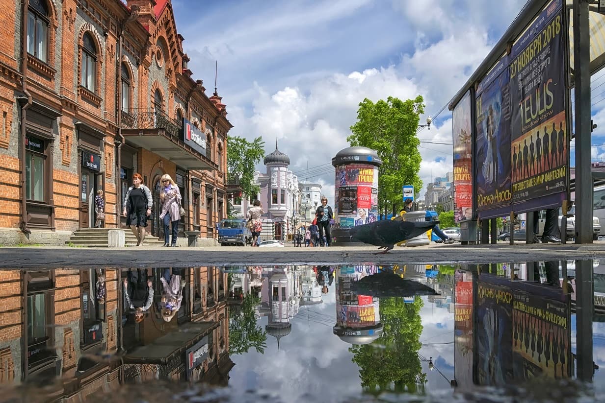 Улица Муравьева-Амурского в Хабаровске