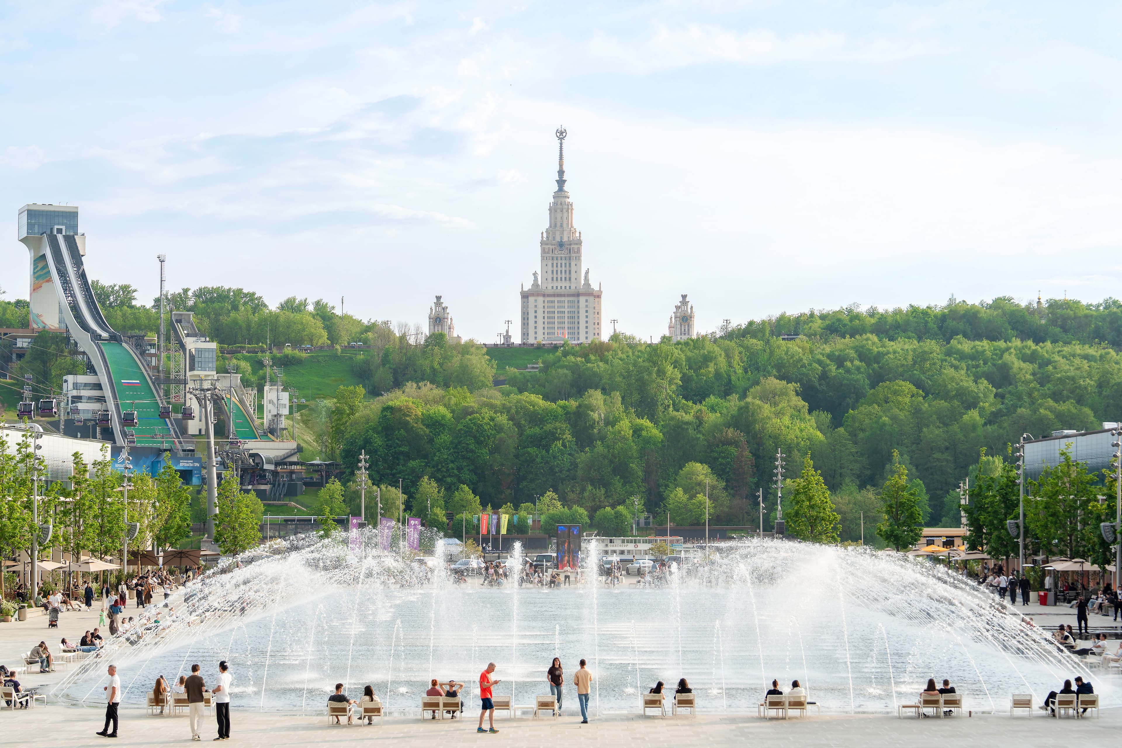 Fountain on Luzhniki Central Square