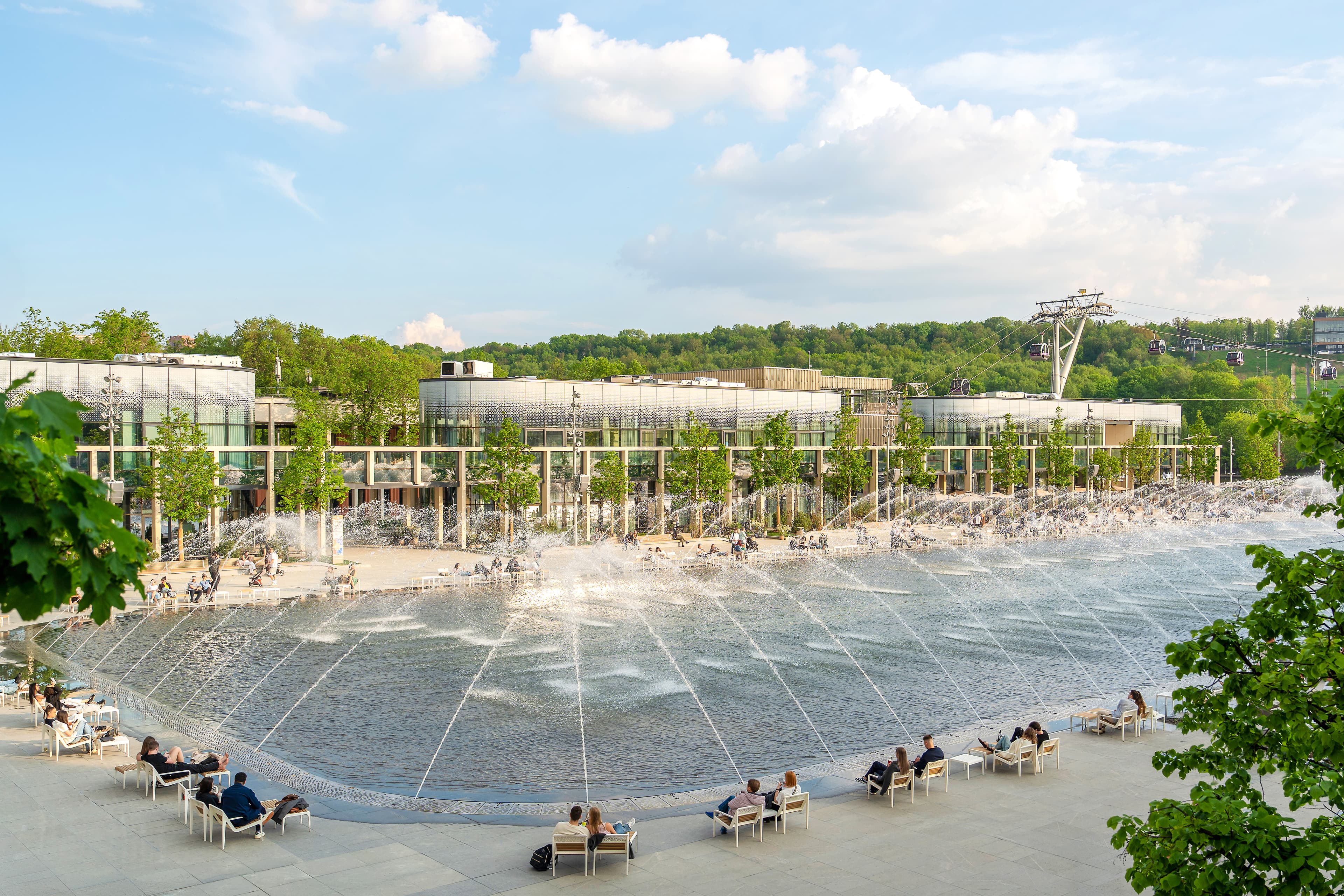 Fountain on Luzhniki Central Square